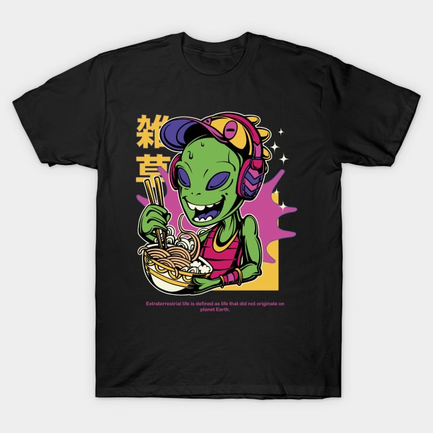 Alien Food Traveler T-Shirt by Wagum Std